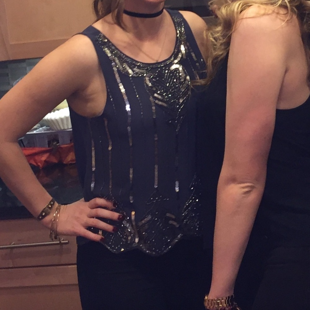 Gray sequin shirt - Picture 2 of 2